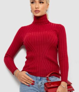 Гольф женский однотонный, цвет бордовый, 204R181