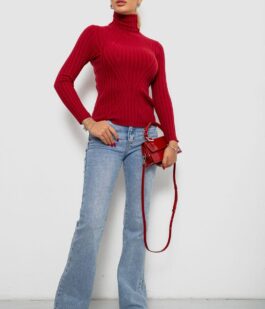 Гольф женский однотонный, цвет бордовый, 204R181