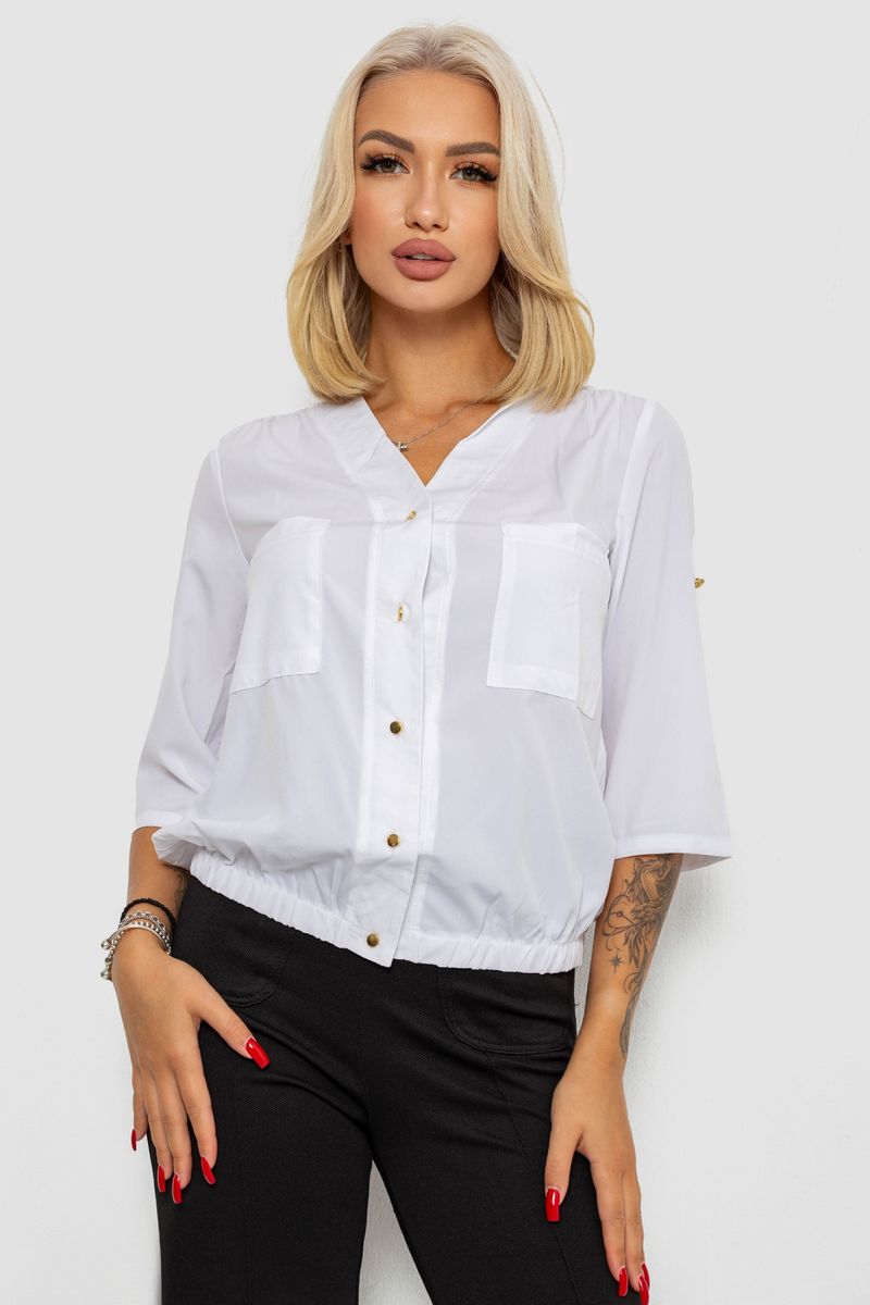 Блуза однотонная