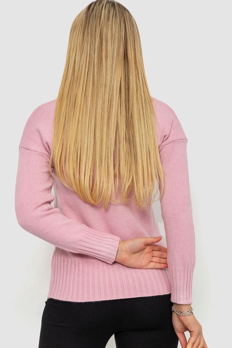 Кофта женская однотонная, цвет светло-розовый, 244R2028 — изображение 4