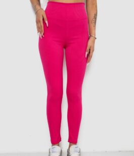 Лосины однотонные в рубчик, цвет малиновый, 238R606