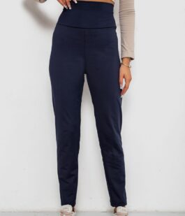 Лосины однотонные на флисе, цвет синий, 238R58412