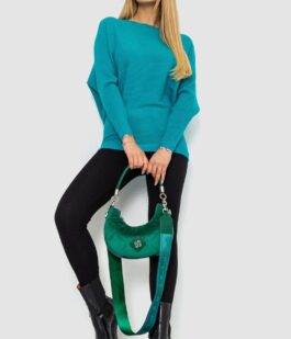 Кофта женская однотонная, цвет бирюзовый, 244R2034