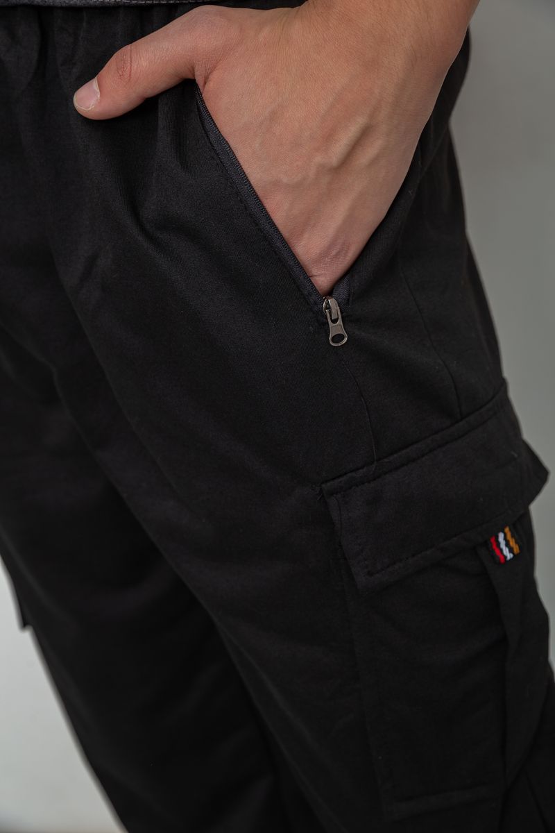 Спортивные штаны мужские, цвет черный, 244R41266 — изображение 5