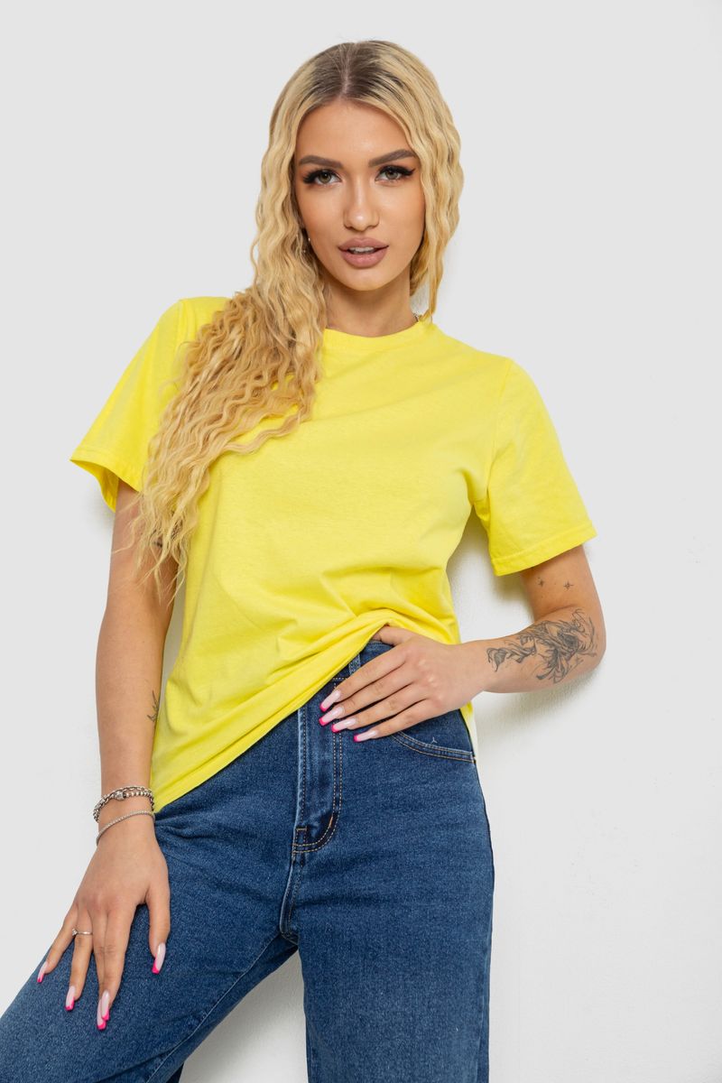 Футболка женская однотонная