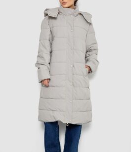 Куртка женская удлиненная батал, цвет светло-оливковый, 207R006-1