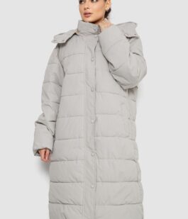 Куртка женская удлиненная батал, цвет светло-оливковый, 207R006-1