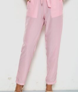 Брюки женские шифоновые, цвет розовый, 244R285