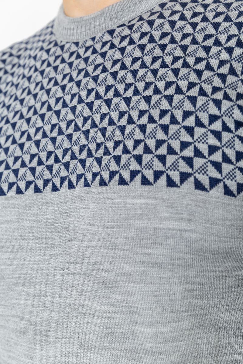 Свитер мужской, цвет серо-синий, 161R898 — изображение 5