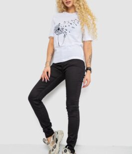 Футболка женская с принтом, цвет белый, 241R127