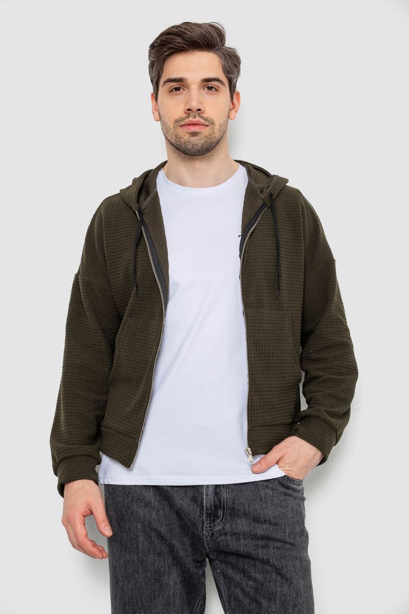 Кофта мужская на молнии с капюшоном