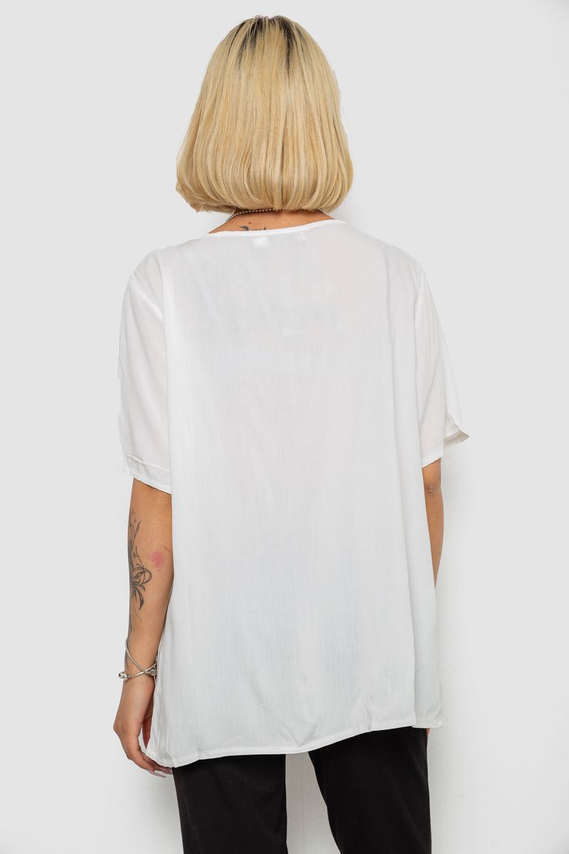 Блуза, цвет молочный, 244RM207 — изображение 4