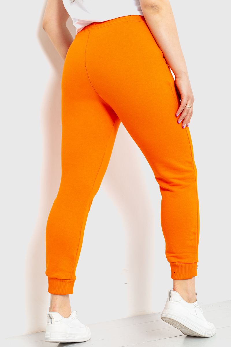 Спорт штаны женские демисезонные, цвет оранжевый, 226R027 — изображение 4