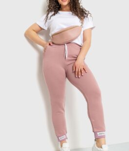 Спорт штаны женские демисезонные, цвет пудровый, 226R027