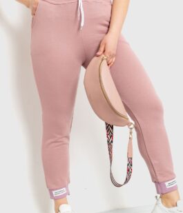 Спорт штаны женские демисезонные, цвет пудровый, 226R027