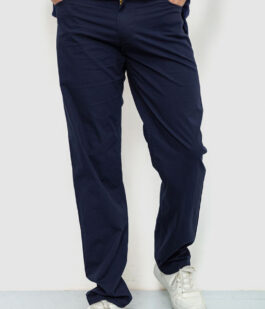 Брюки мужские однотонные, цвет темно-синий, 243R9107