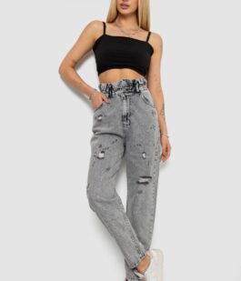 Джинсы женские Mom-fit, цвет серый, 244R1601S20-LZ