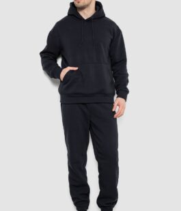 Спортивный костюм мужской на флисе, цвет темно-синий, 241R178