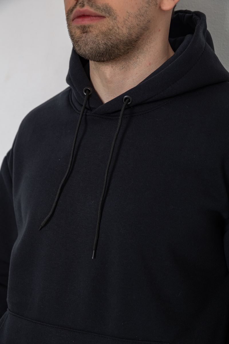 Спортивный костюм мужской на флисе, цвет темно-синий, 241R178 — изображение 4