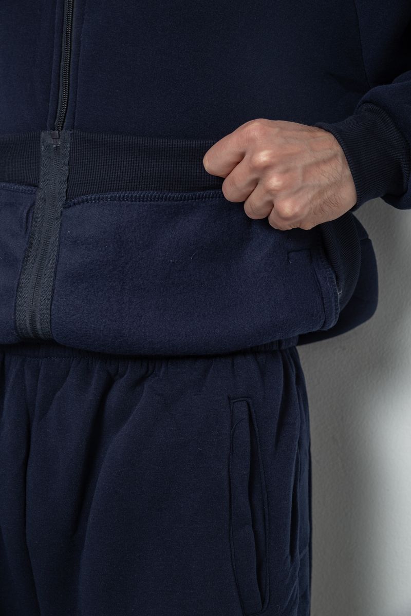 Спортивный костюм мужской на флисе, цвет темно-синий, 244R981-LH — изображение 6