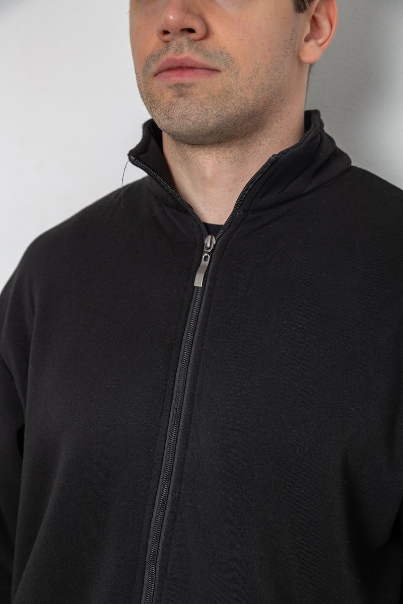 Спортивный костюм мужской на флисе, цвет черный, 244R981-LH — изображение 5