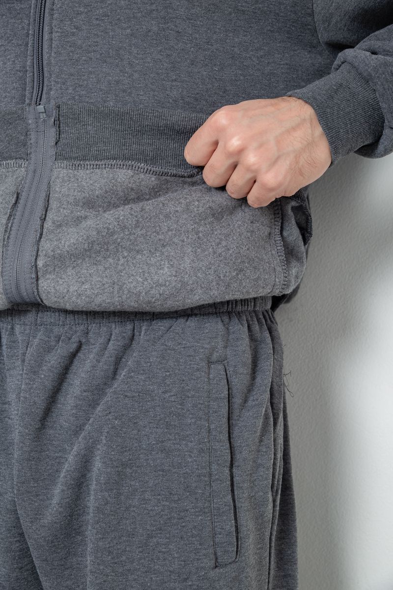 Спортивный костюм мужской на флисе, цвет серый, 244R981-LH — изображение 6