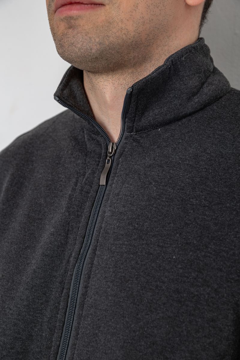 Спортивный костюм мужской на флисе, цвет темно-серый, 244R981-LH — изображение 5