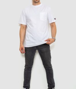 Футболка мужская однотонная, цвет белый, 238R57832