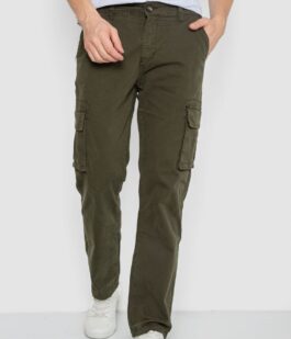 Штаны мужские с карманами, цвет хаки, 244R2072