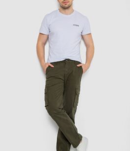 Штаны мужские с карманами, цвет хаки, 244R2072