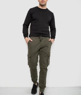 Штаны мужские однотонные, цвет хаки, 244R1641