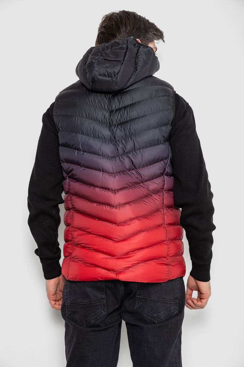 Жилетка мужская демисезонная, цвет черно-красный, 244RC888 — изображение 4