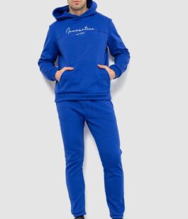 Спортивный костюм мужской на флисе, цвет электрик, 238R57160