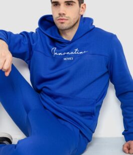 Спортивный костюм мужской на флисе, цвет электрик, 238R57160