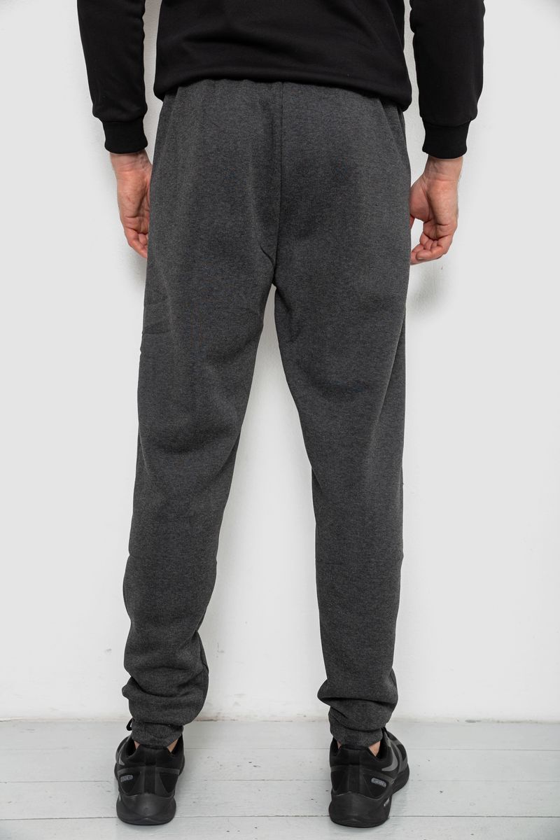 Спортивные штаны мужские на флисе, цвет серый, 244R41553 — изображение 4