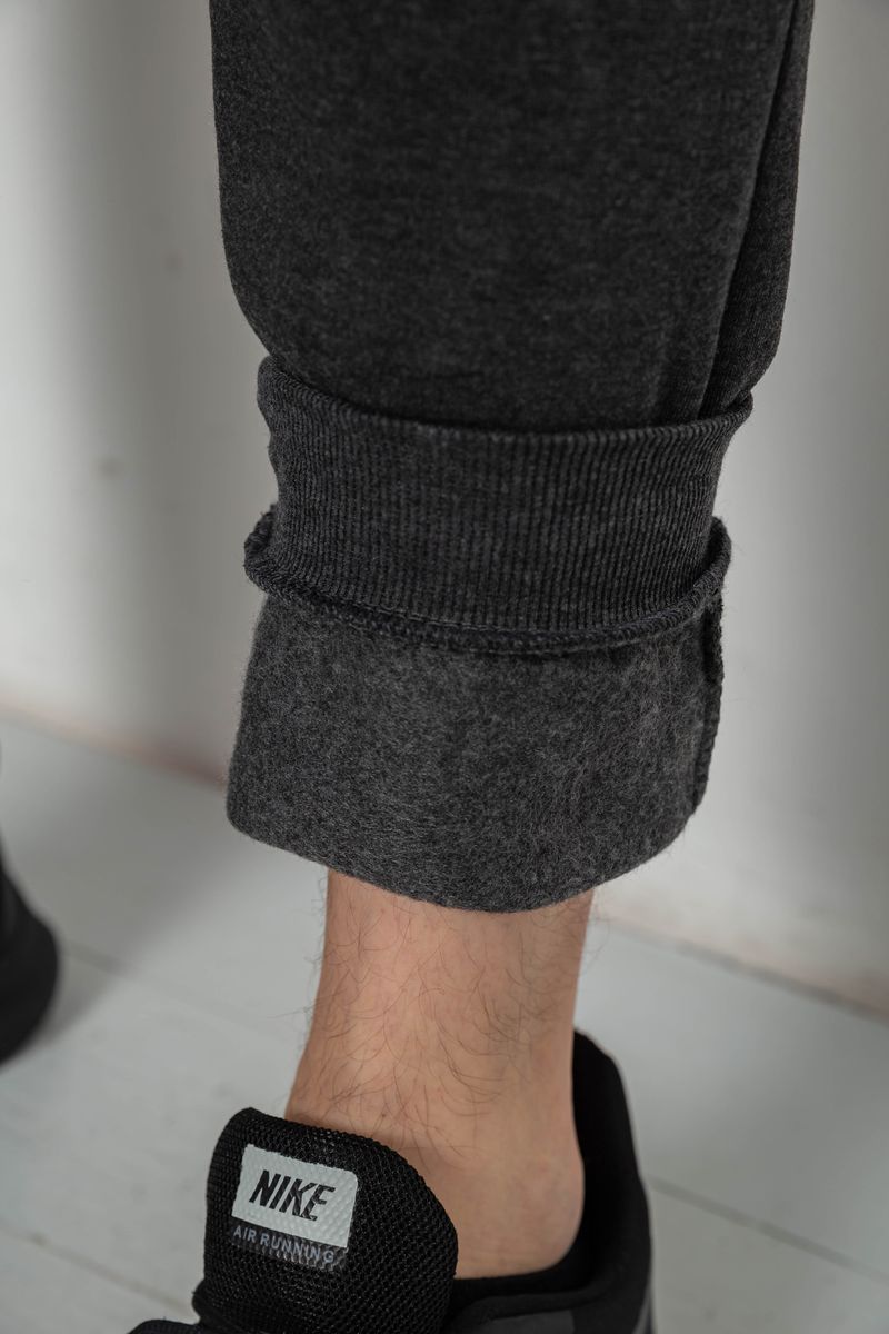 Спортивные штаны мужские на флисе, цвет серый, 244R41553 — изображение 6