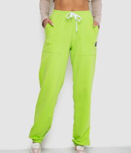 Спортивные штаны женские, цвет салатовый, 247R4670