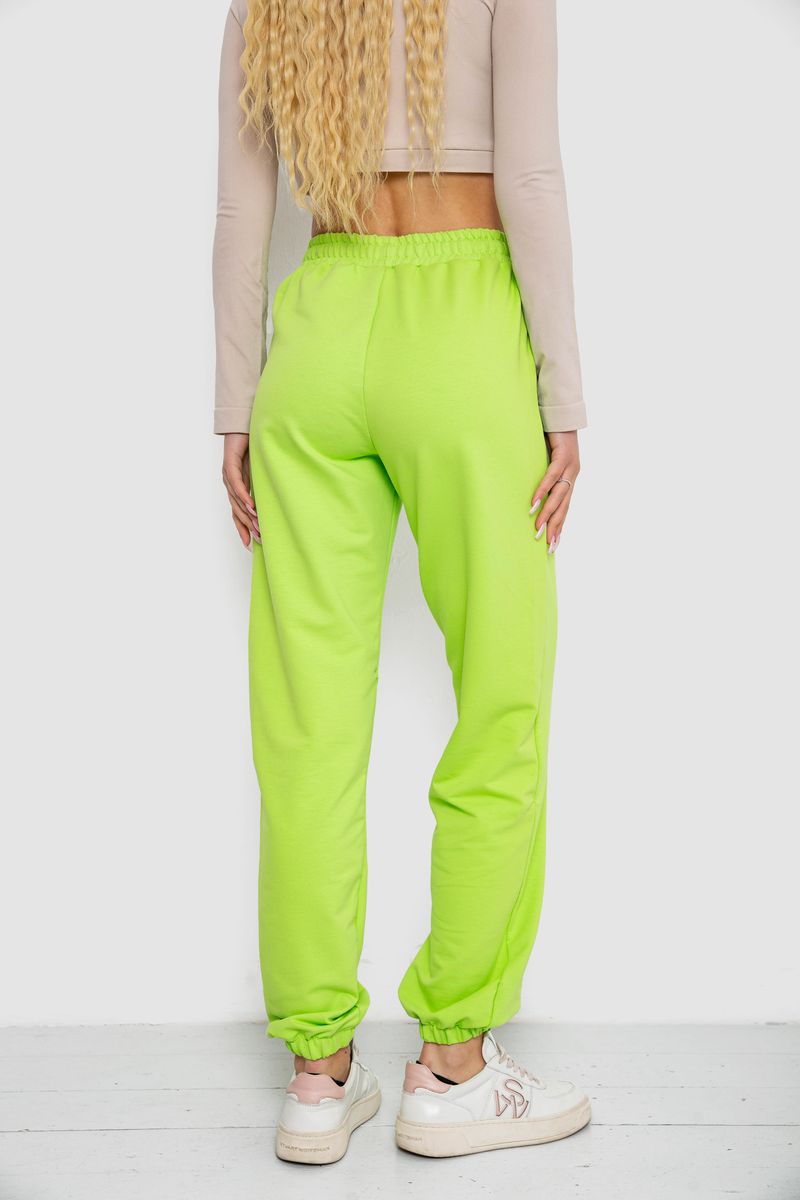 Спортивные штаны женские, цвет салатовый, 247R4670 — изображение 4