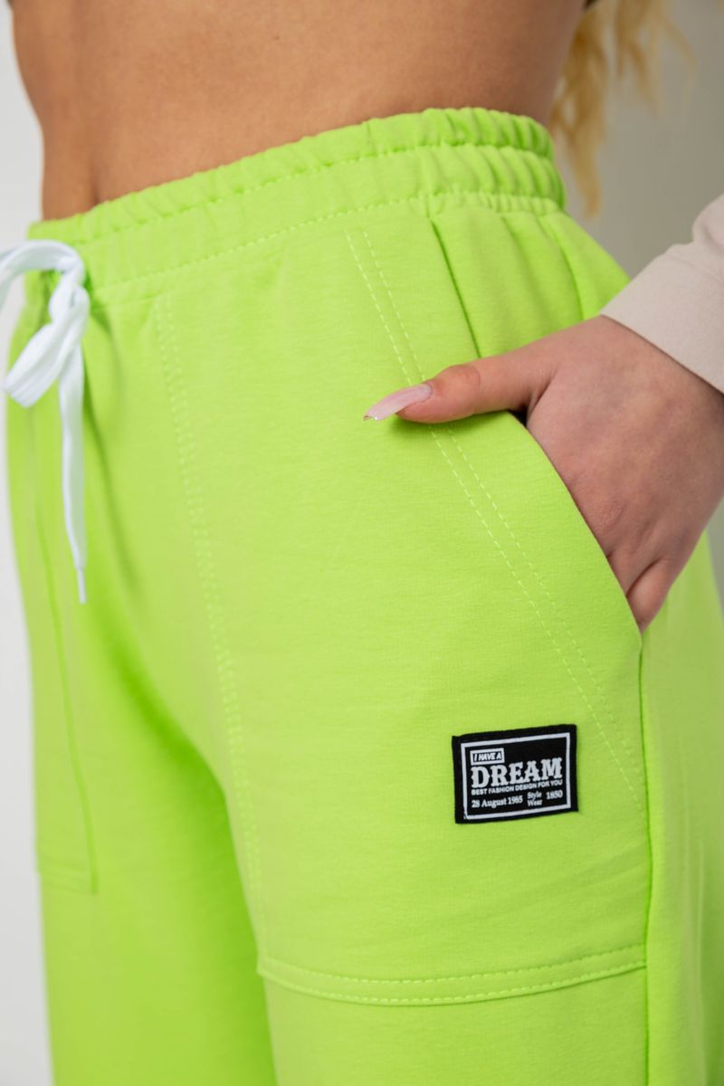 Спортивные штаны женские, цвет салатовый, 247R4670 — изображение 5