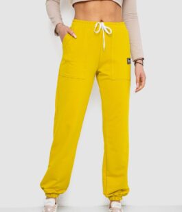 Спортивные штаны женские, цвет горчичный, 247R4670
