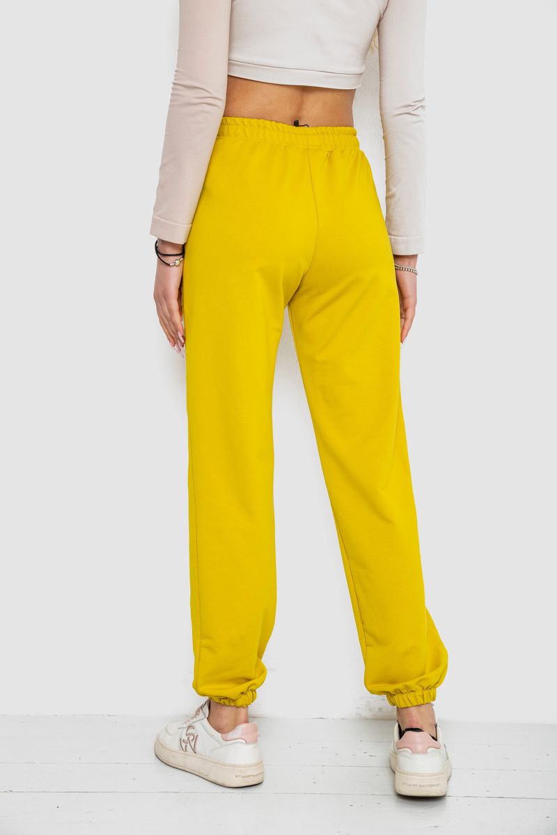 Спортивные штаны женские, цвет горчичный, 247R4670 — изображение 4