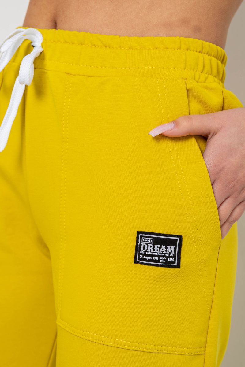 Спортивные штаны женские, цвет горчичный, 247R4670 — изображение 5