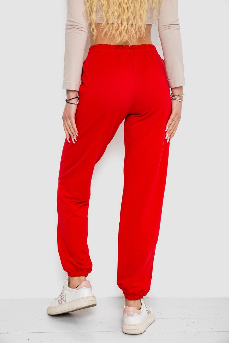Спортивные штаны женские, цвет красный, 247R4670 — изображение 4