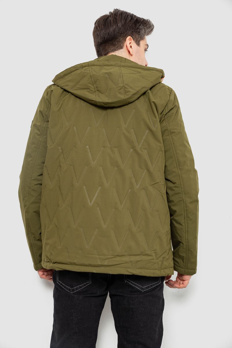 Куртка мужская демисезонная с капюшоном, цвет хаки, 244RL9159AL — изображение 4