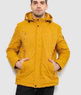 Куртка мужская демисезонная с капюшоном, цвет желтый, 244RL9159AL