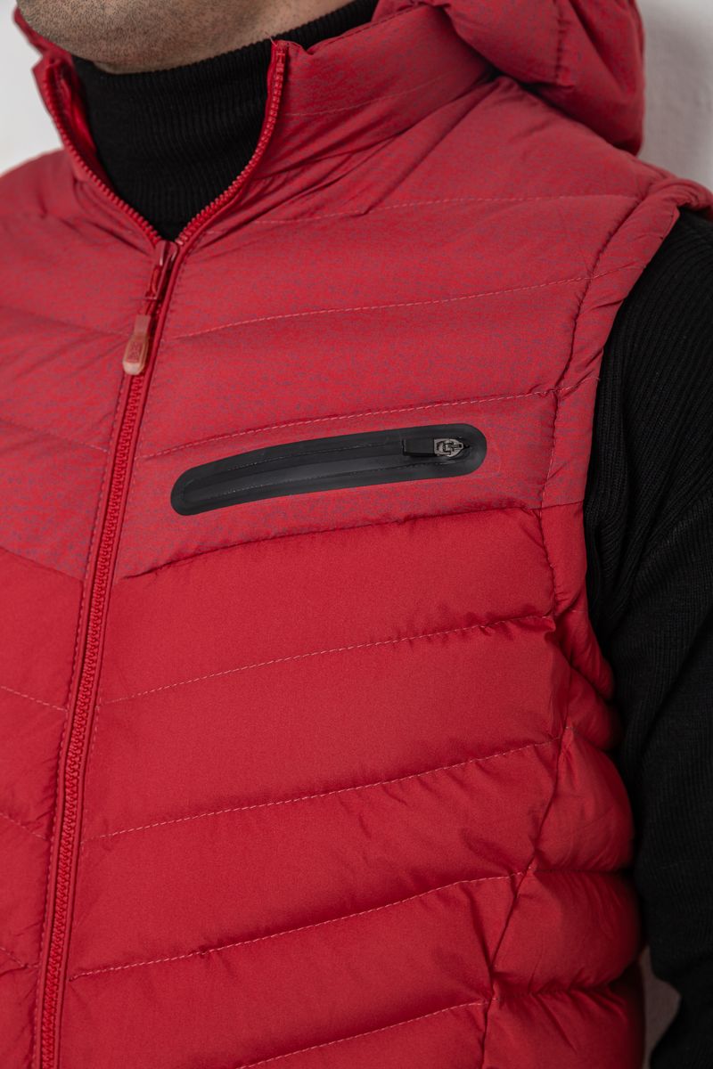 Жилетка мужская демисезонная, цвет бордовый, 244R777 — изображение 5