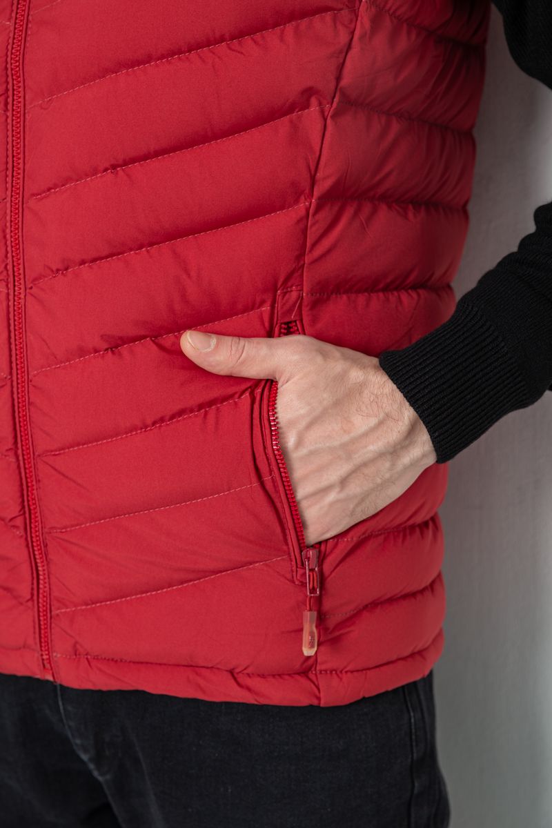 Жилетка мужская демисезонная, цвет бордовый, 244R777 — изображение 6