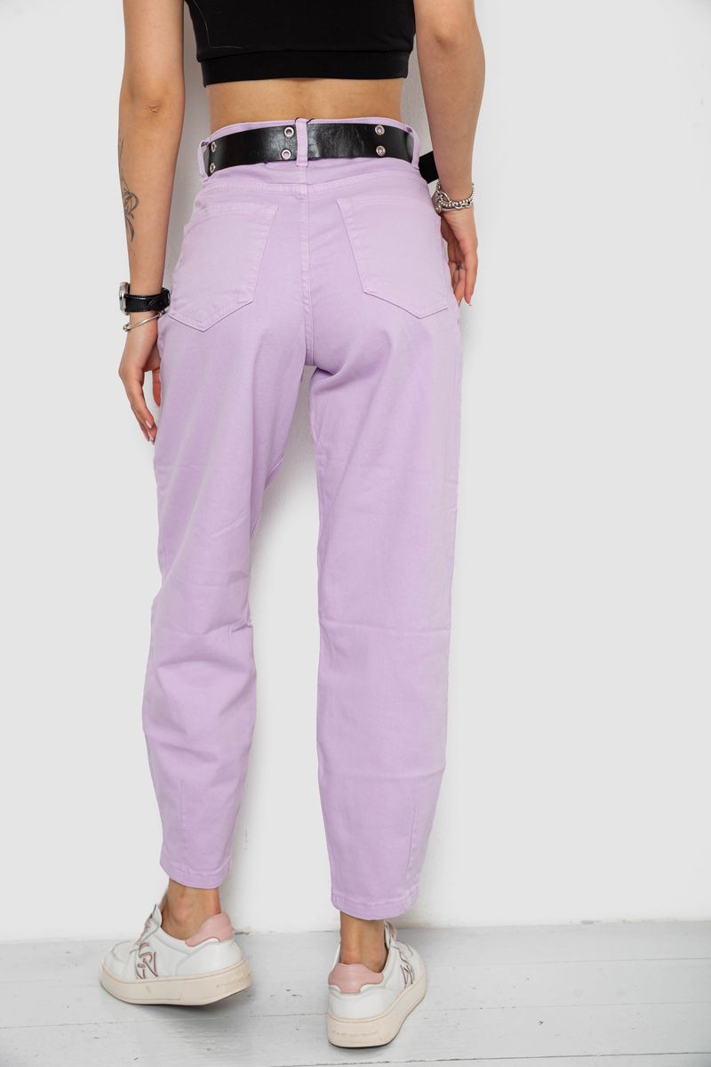 Джинсы женские балоны, цвет сиреневый, 182R00272 — изображение 4