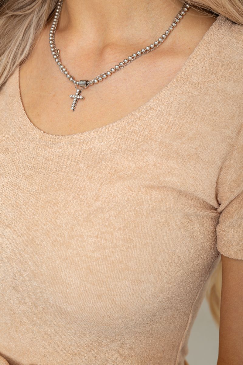 Спорт костюм женский махровый тройка, цвет бежевый, 102R5250 — изображение 6