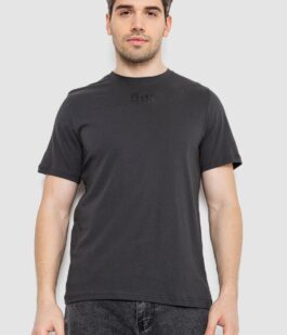 Футболка мужская с принтом, цвет темно-серый, 241R1904